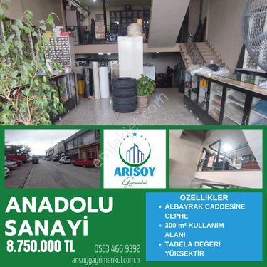  ARISOY GAYRİMENKU'DEN ANADOLU SANAYİ'DE KUPON 300 m² SATILIK DÜKKAN 