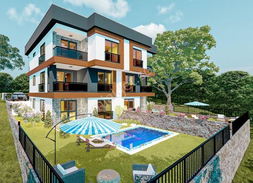  Projeden Satılık Mersincik 5+1 Deniz Manzaralı Havuzlu Villa