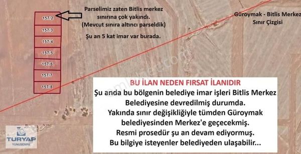 Bitlis Eren Üniversitesi Yakınında YATIRIMLIK 1 Dönüm ARSA
