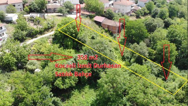  Kocaeli İzmit Durhasan Köyünün İçinde Satılık 358 m2 Bahçe