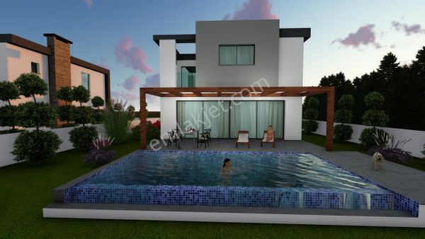  Satılık 3+1 villa, özel havuzlu. Teslim Temmuz 2024. Çatalköy, Kyrenia