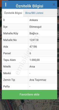  ETİMESGUT BAĞLICADA ZİRVE CAD CEPHELİ VİLLA İMARLI ARSA  2 PARSELDEN SATILIK 