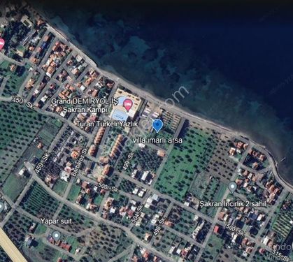  İzmir Aliağa Şakran'da Denize Sıfır Villa İmarlı Satılık Arsa