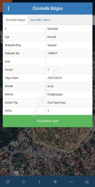  PENDİK ERTUĞRULGAZİ MAH. 60 M2 İMARLI YATIRIMLIK ARSA FİYAT DÜŞTÜ 
