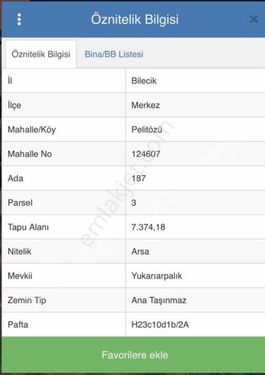 BBAHÇELİEVLERDE ÜÇ KAT İMARLI 7374 m2