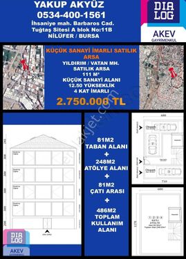 BURSA YILDIRIM VİŞNE CADDESİNDE K.S.İ SATILIK ARSA