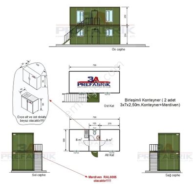  21m² BİRLEŞİMLİ KONTEYNER