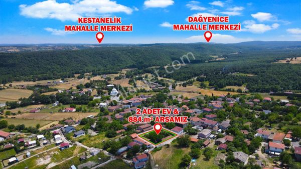 ÇATALCA BAŞAKKÖY'DE İÇERİSİNDE 2 ADET EV MEVCUT 884 M2 SATILIK ARSA