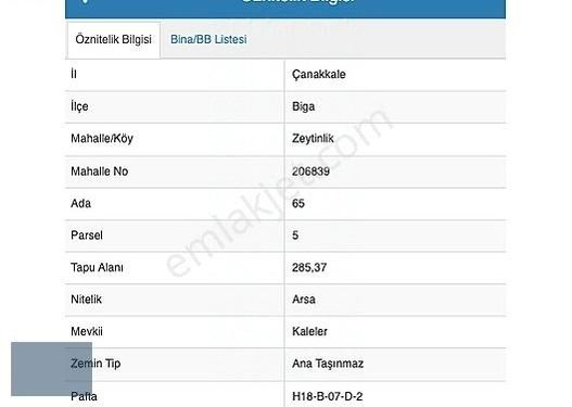 ÇANAKKALE KARABİGA ZEYTİNLİKTE DENİZE YAKIN SATILIK ARSA