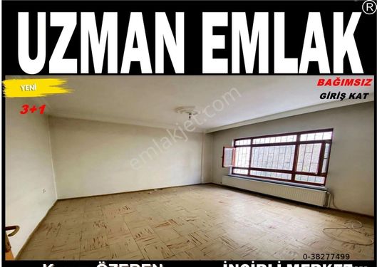 --MEMURA--UZMAN EMLAK'DAN İNCİRLİ MH. GİRİŞ KATTA BAĞIMSIZ 3+1 DAİRE