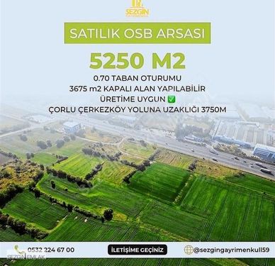 SEZGİN GAYRİMENKUL'den SATILIK OSB ARSASI