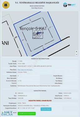 Yenimahalle Yakacık imar 1.5 emsal skt