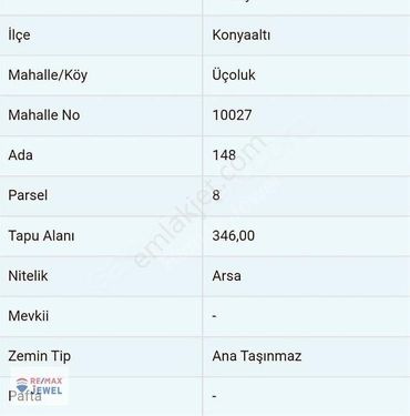 KONYAALTI ÜÇOLUK SATILIK İMARLI ARSA