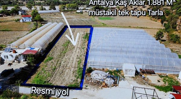 ANTALYA KAŞ SAHİLAKLAR 1.881 M² TEK TAPU TARLA