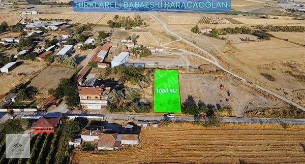 Babaeski Karacaoğlanda Asfalt Cephe 1064 M2 İmarlı Arsa