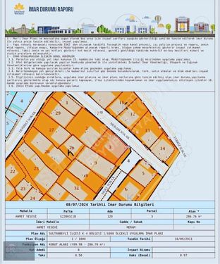 FIRSAT !!! ÇOK İYİ FİYAT AHMET YESEVİ MAH. SATILIK 287 M2 ARSA