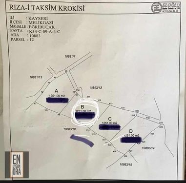 EĞRİBUCAK'TA 5273 M2 BAĞ RIZAİ TAKSIMLE BÖLÜNMÜŞ 1098 m2 BAĞ