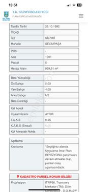  !!!SİLİVRİ SELİMPAŞA'DA CADDE CEPHELİ 4 KAT KONUT İMARLI ARSA