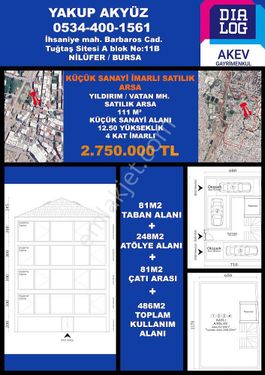  BURSA YILDIRIM VİŞNE CADDESİNDE K.S.İ SATILIK ARSA