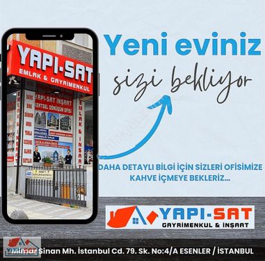 MİMAR SİNAN KAPALI CADDE 1+1 70m² KREDİLİ SATILIK DAİRE█YAPISAT█