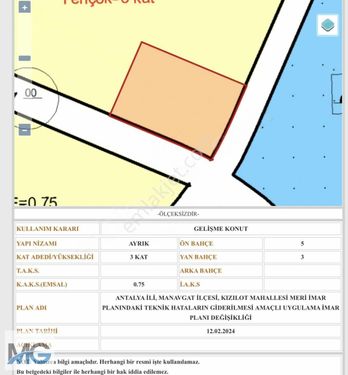 KIZILOT DA SATILIK FUL DENİZ MANZARALI KÖŞE BAŞI 480 M2 ARSA