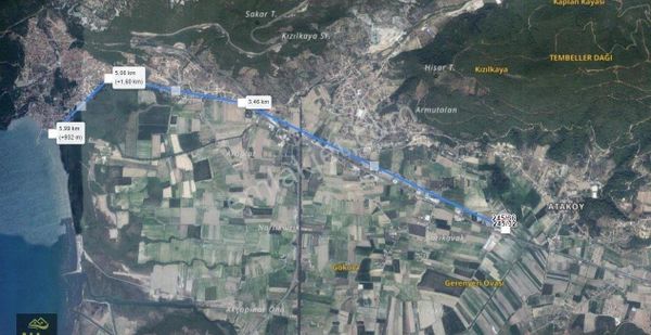 LİDER'DEN Muğla Ula Gökova'da Ana Yol Kenarı Satılık 13.700m2 Tarla