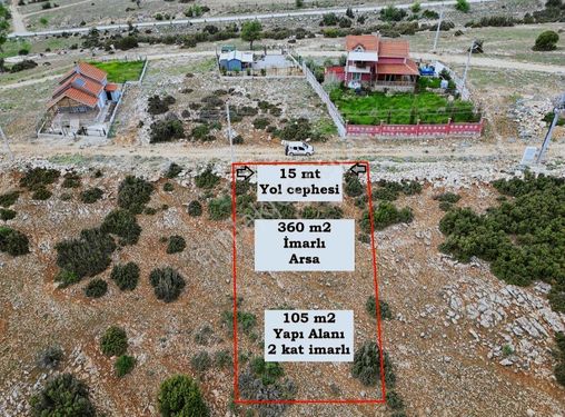 Korkuteli büyükköyde villalar bölgesinde 360m2 2 kat imarlı arsa