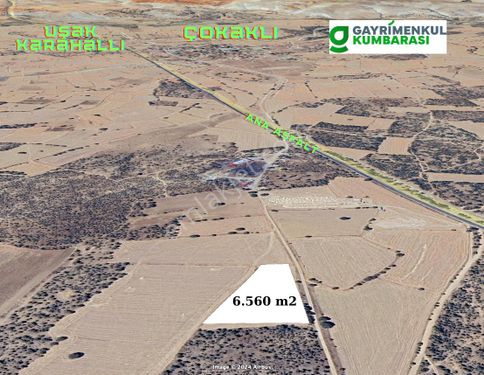 Uşak Karahallı Çokaklı Mah. Asfalta Yakın 6.560 M2 Arazi