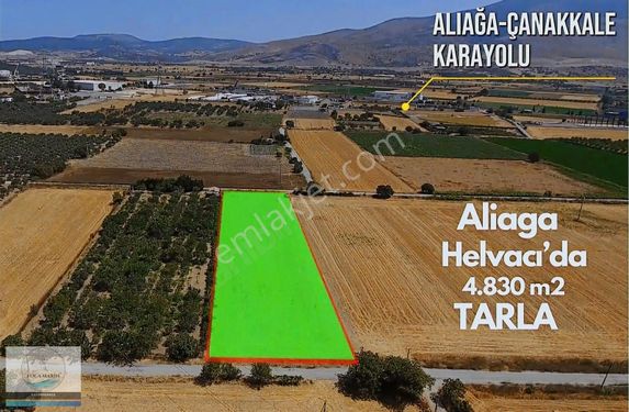 ALİAĞA HELVACIDA ÇİFT YOLA CEPHELİ 4.830 m2 KİRALIK TARLA