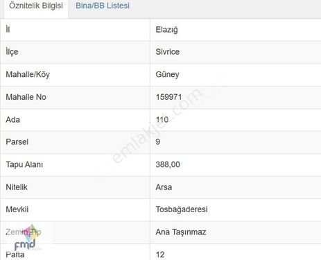 [FMD]SİVRİCE DE YOLA SIFIR GÖL MANZARALI SATILIK ARSA!!!