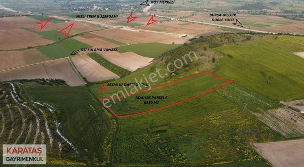 KARATAŞ'TAN BURSA BİLECİK YOLUNDA 8350 M2 HIZLI TREN ARKASI