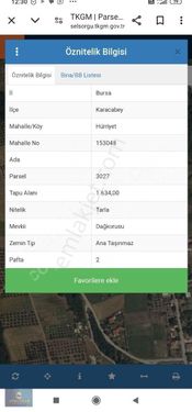 BURSA' KARACABEY HÜRRİYET KÖYDE İMARA YAKIN SATILIK TARLA