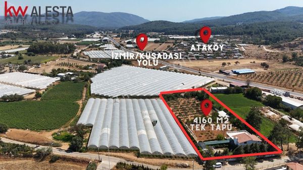  MENDERES ATAKÖY'DE 4160 m2 ARAZİ İÇERİSİNDE TEK TAPU MÜSTAKİL EV