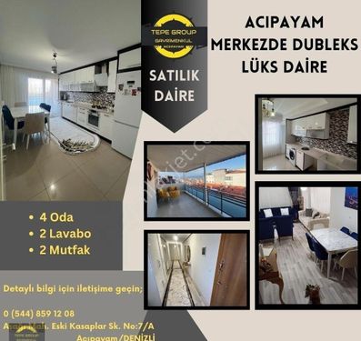 ACIPAYAM'DA TEPE GAYRİMENKULDEN ÇARŞI MERKEZDE 165 M²  DUBLEX LÜKS DAİRE