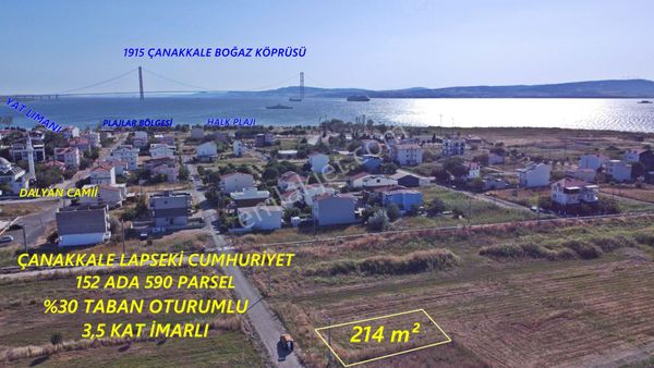  Çanakkale Lapseki Cumhuriyet 3.5 Kat İmarlı Plajlar Bölgesi Arsa