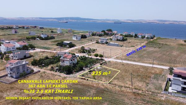  Çanakkale Lapseki Denize 1 Sokak Mesafede İmarlı Arsa Manzaralı