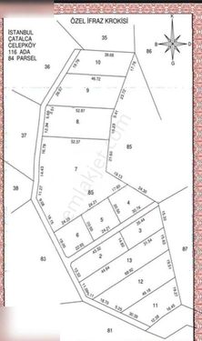 İSTANBUL ÇATALCA CELEPKÖY SATILIK  M2'LER ARSA TARLA