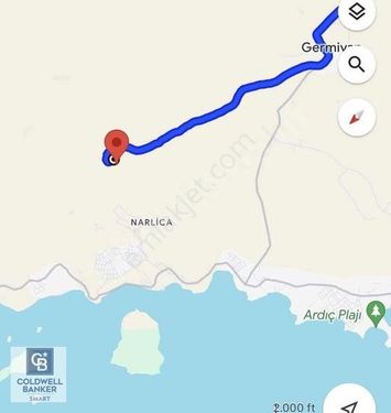 ÇEŞME GERMİYAN'DA ÇOK UYGUN FİYATLI 590 M2 SATILIK TARLA