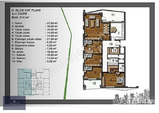 MAGNA DAN 23 NİSAN PARADİSE LİFE SİTESİ 'NDE 4+1 KİRALIK DAİRE