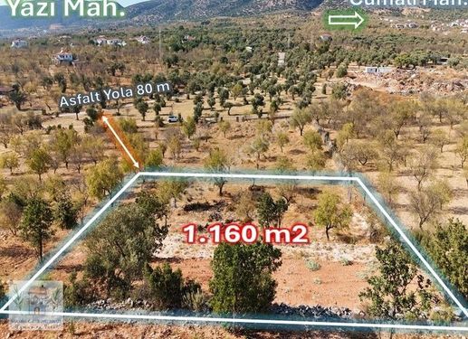 MARİNDEN YAZI MAH. İMARA VE YERLEŞİME ÇOK YAKIN 1.160M2 ARAZİ