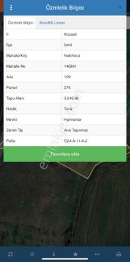  ERTÜRK EMLAK'TAN İZMİT NEBİHOCA'DA YOLA CEPHE SATILIK TARLA