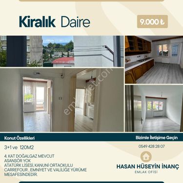  HASAN HÜSEYİN İNANÇ GAYRİMENKULDEN HACİSİYAM MAHALLESİNDE 2+1 KİRALIK DAİRE