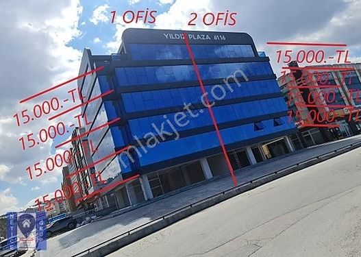  BURSA NİLÜFER ÜÇEVLERDE 4 KAT HER BİRİ 125 M2 OFİS KİRALIK