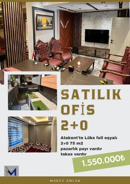 ATAKENT'TE SATILIK 2+0 EŞYALI ULTRA LÜKS SATILIK OFİS 