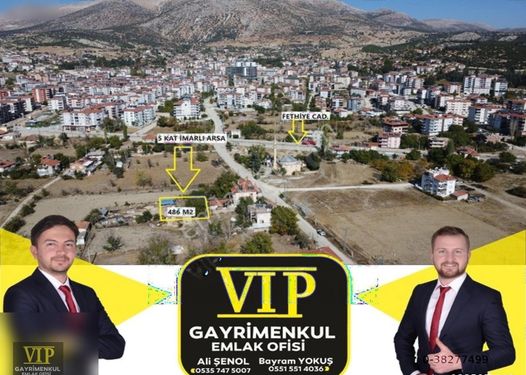 VIP GAYRİMENKUL' den ELMALI MERKEZDE 5 KAT İMARLI 486 M2 ARSA