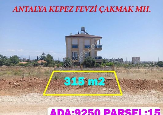 Antalya Kepez Fevzi Çakmakta 315 M2 Yola Cephe Satılık Arsa