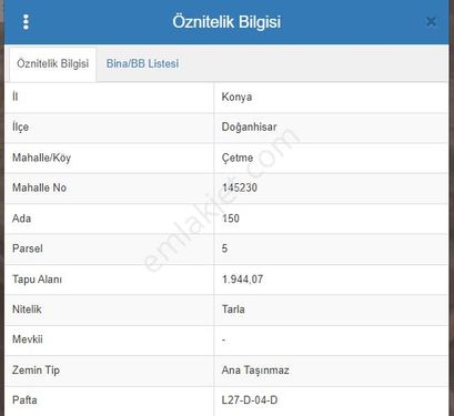 Cetme Cınaroba Çift Cepe Yolu Olan Tarla.doganhisara En Yakın Mahalle.