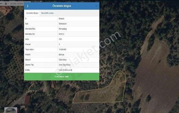 BİLECİK AKADEMİ EMLAK DANIŞMANLIĞI'NDAN GÖLPAZARI KARAAĞAÇ KÖYÜNDE SATILI %40 İMARLI BAHÇE