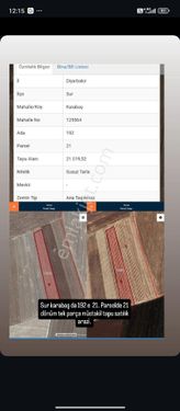 Sur Karabaş Da 192 E 21. Parselde 21 Dönüm Tek Tapu Müstakil Satılık Arazi
