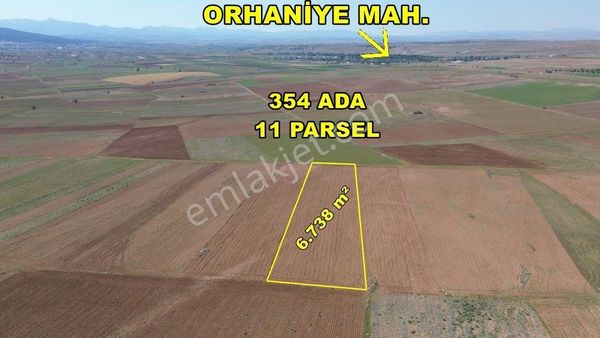  KONYA / AKÖREN / ORHANİYE 6.738 m² MÜSTAKİL TAPU TARLA